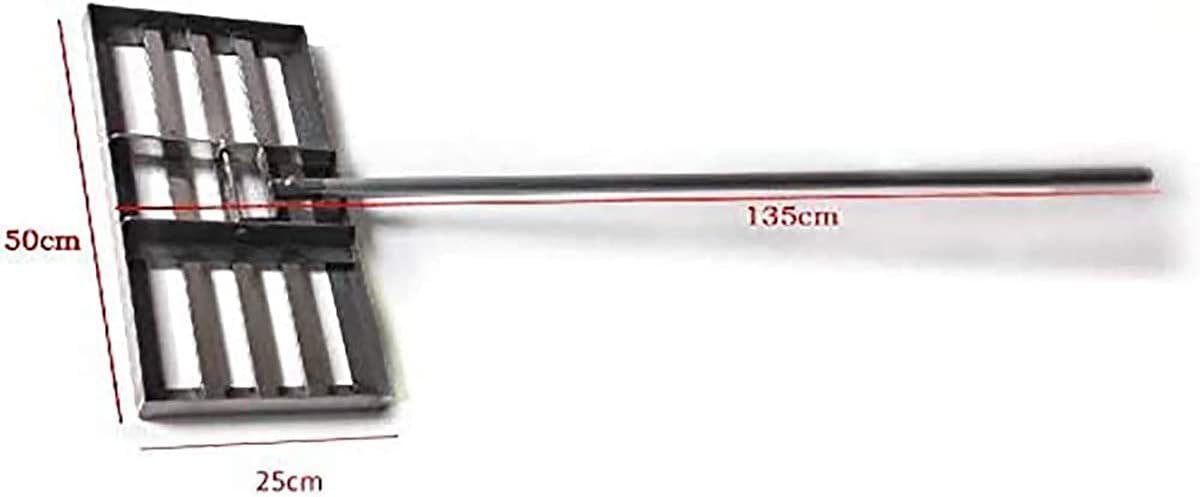Lawn Levelling Rake – 50cm Steel Levelling Drag with 135cm Aluminium Handle