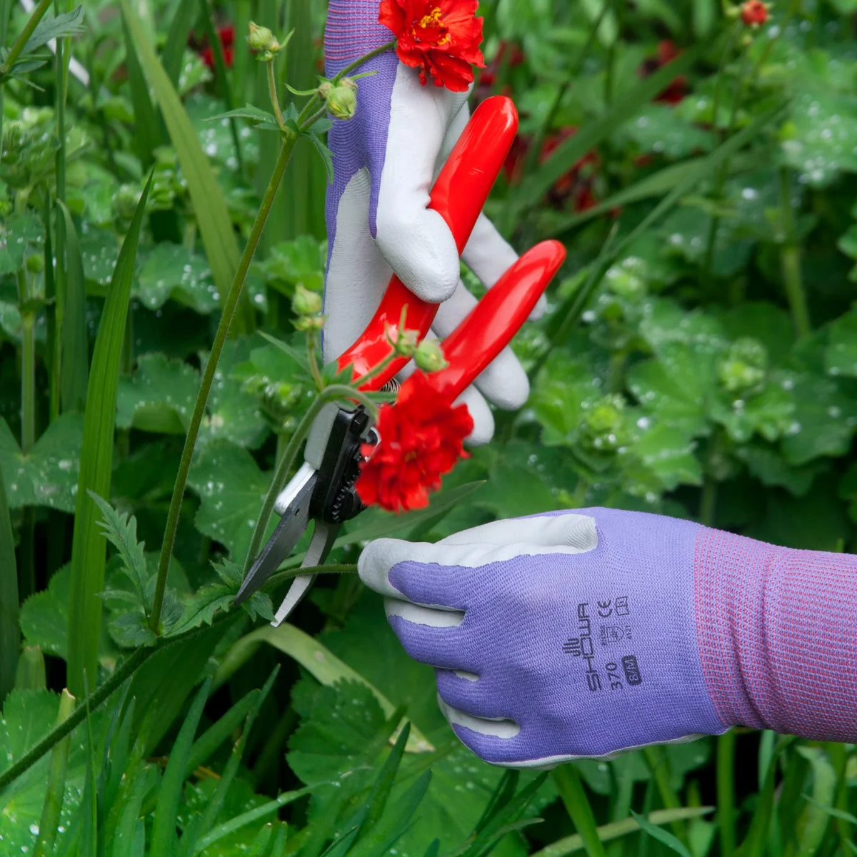 Purple Lightweight Gardening Multi Purpose Grip Safety Gloves