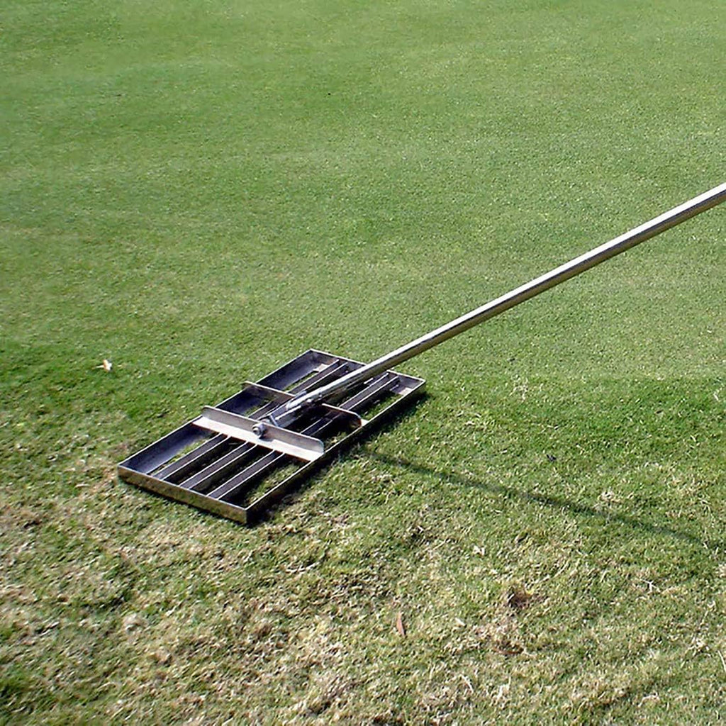 Lawn Levelling Rake – 50cm Steel Levelling Drag with 135cm Aluminium Handle